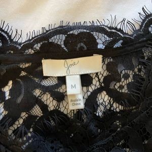 Black lace short top